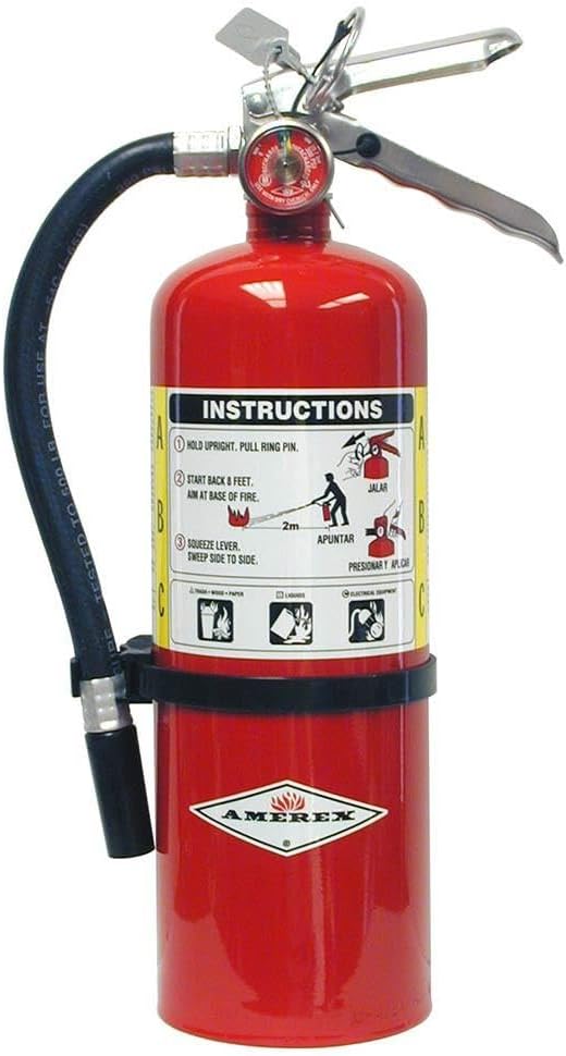 Amerex B402, 5lb ABC Dry Chemical Class A B C Fire Extinguisher, with Wall Bracket, 6 Pack - Image 2