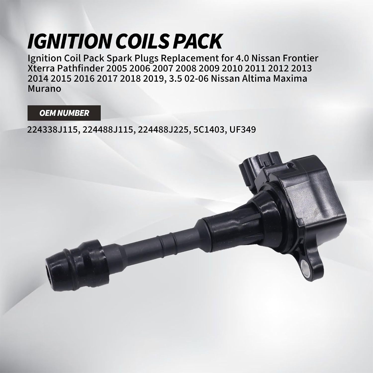 UF349 Ignition Coil Pack and Iridium Spark Plugs Set of 6 - Image 2