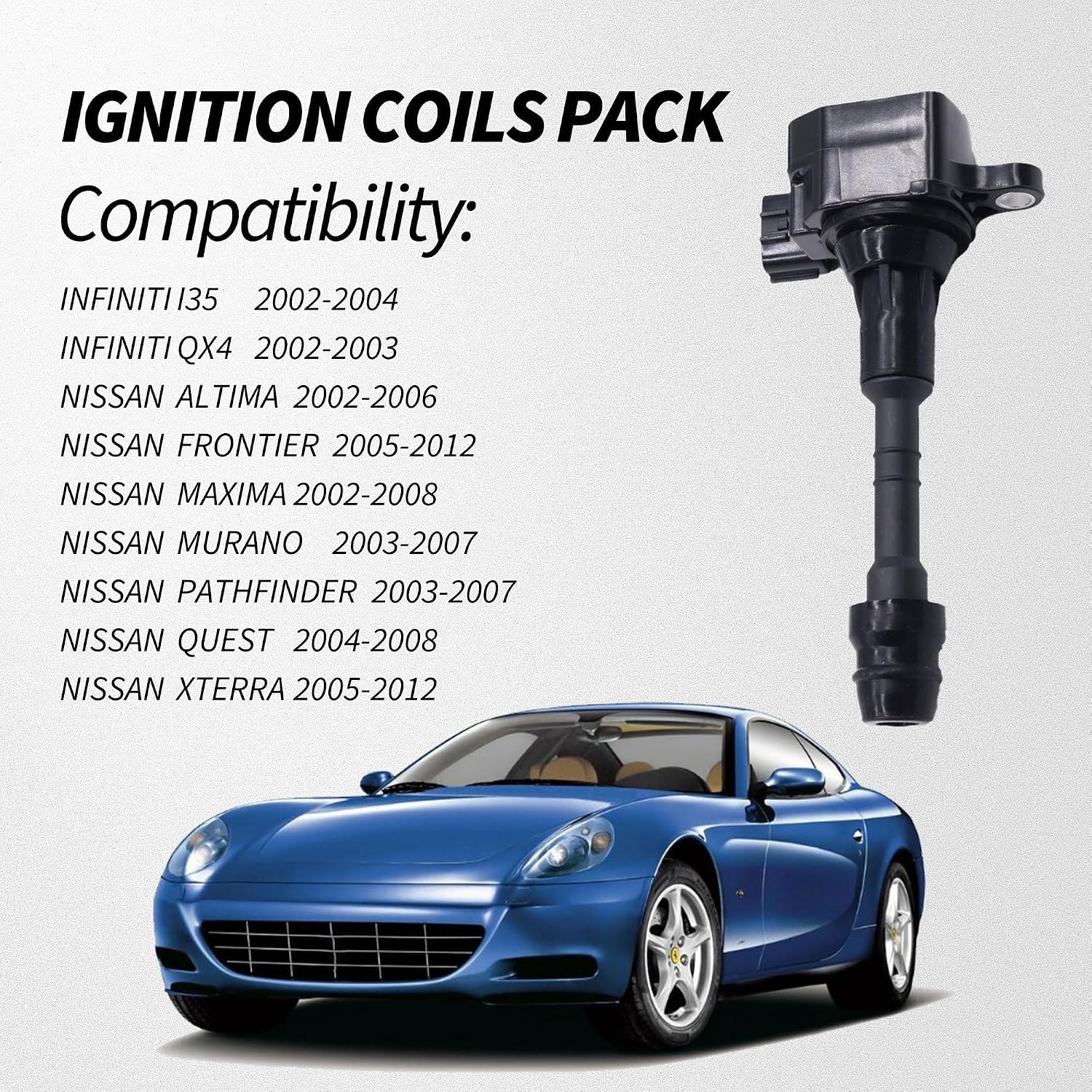 UF349 Ignition Coil Pack and Iridium Spark Plugs Set of 6 - Image 5