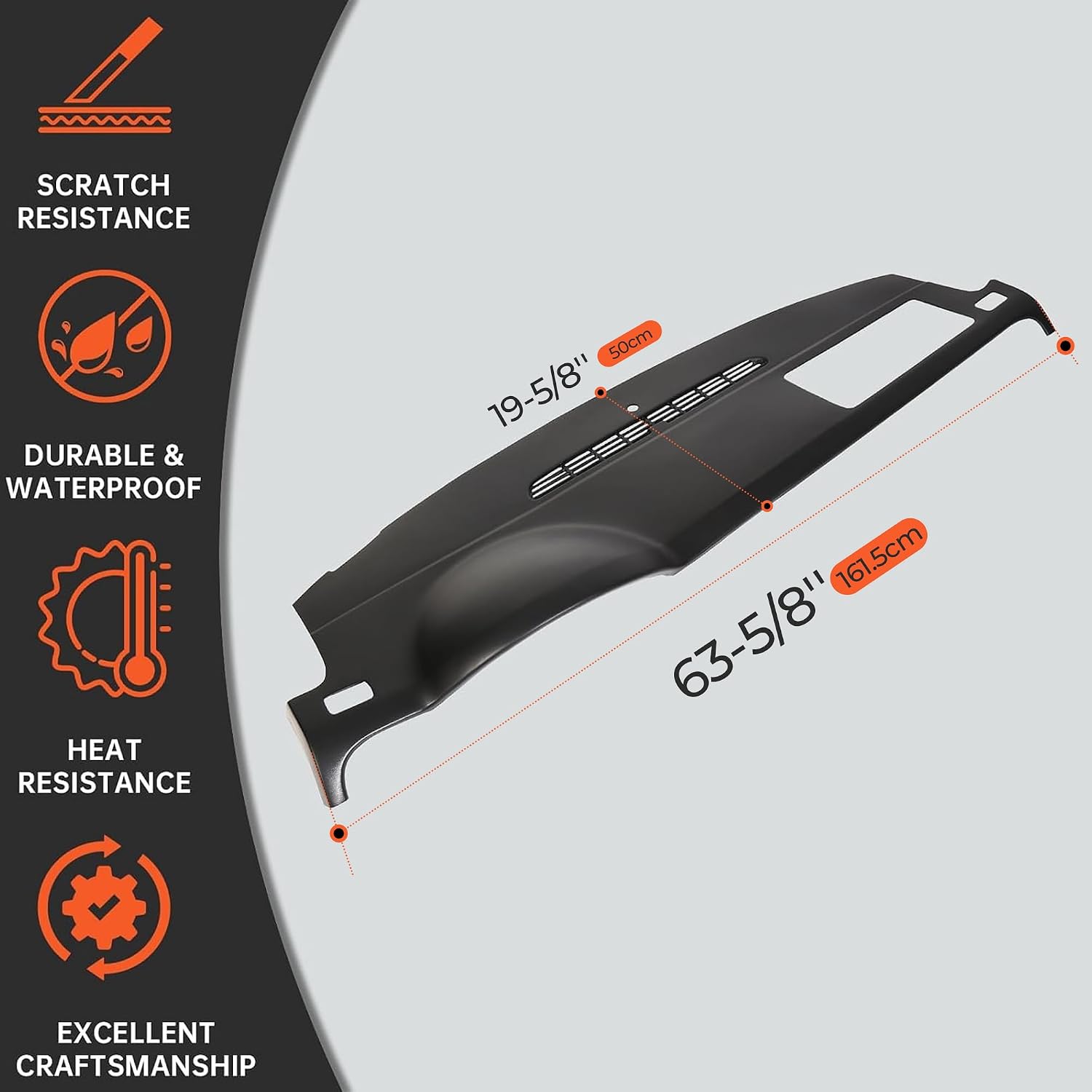 Kojem Dash Board Cover Cap Compatible with 07-14 Yukon Tahoe Silverado - Image 4