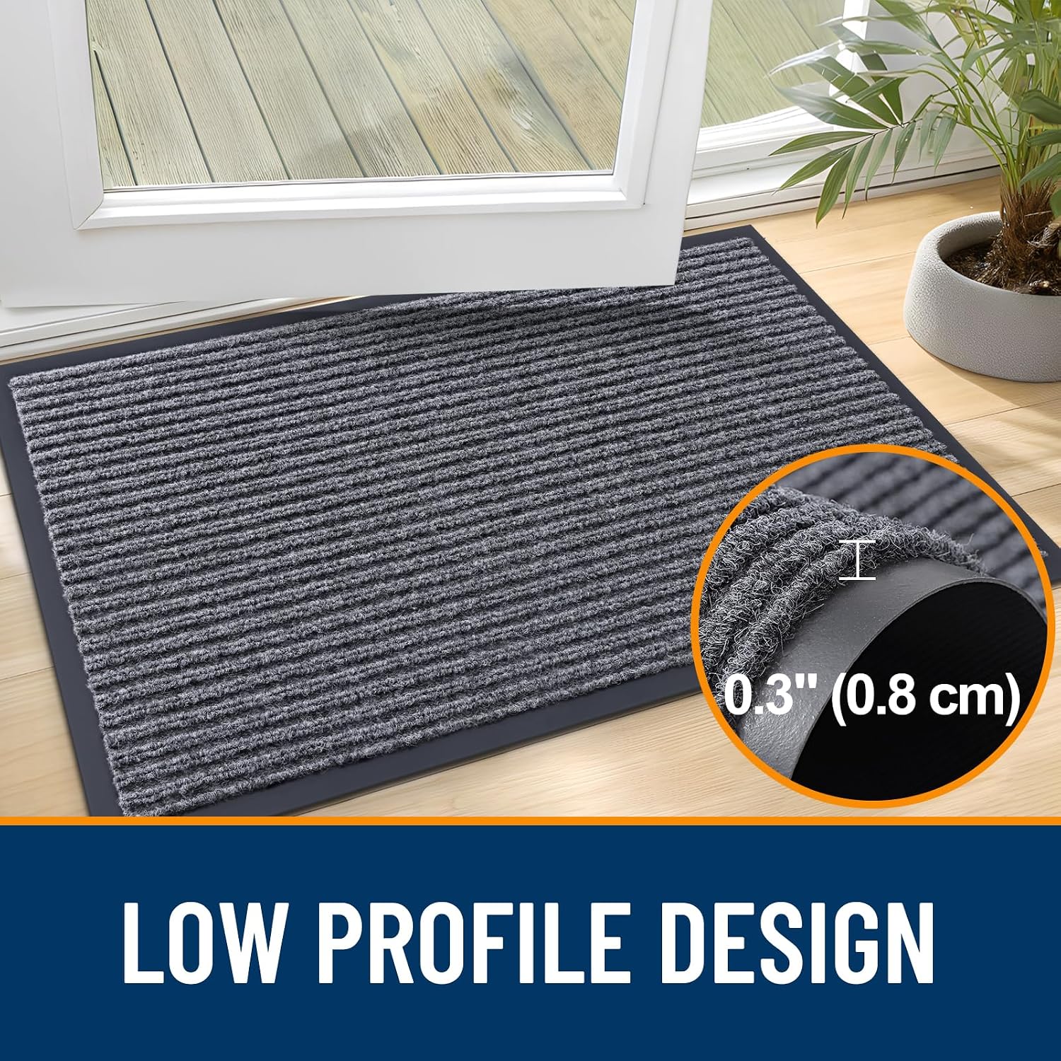OLANLY 2-Pack Front Door Mats 29.5x17, Waterproof Heavy-Duty Doormats - Image 4