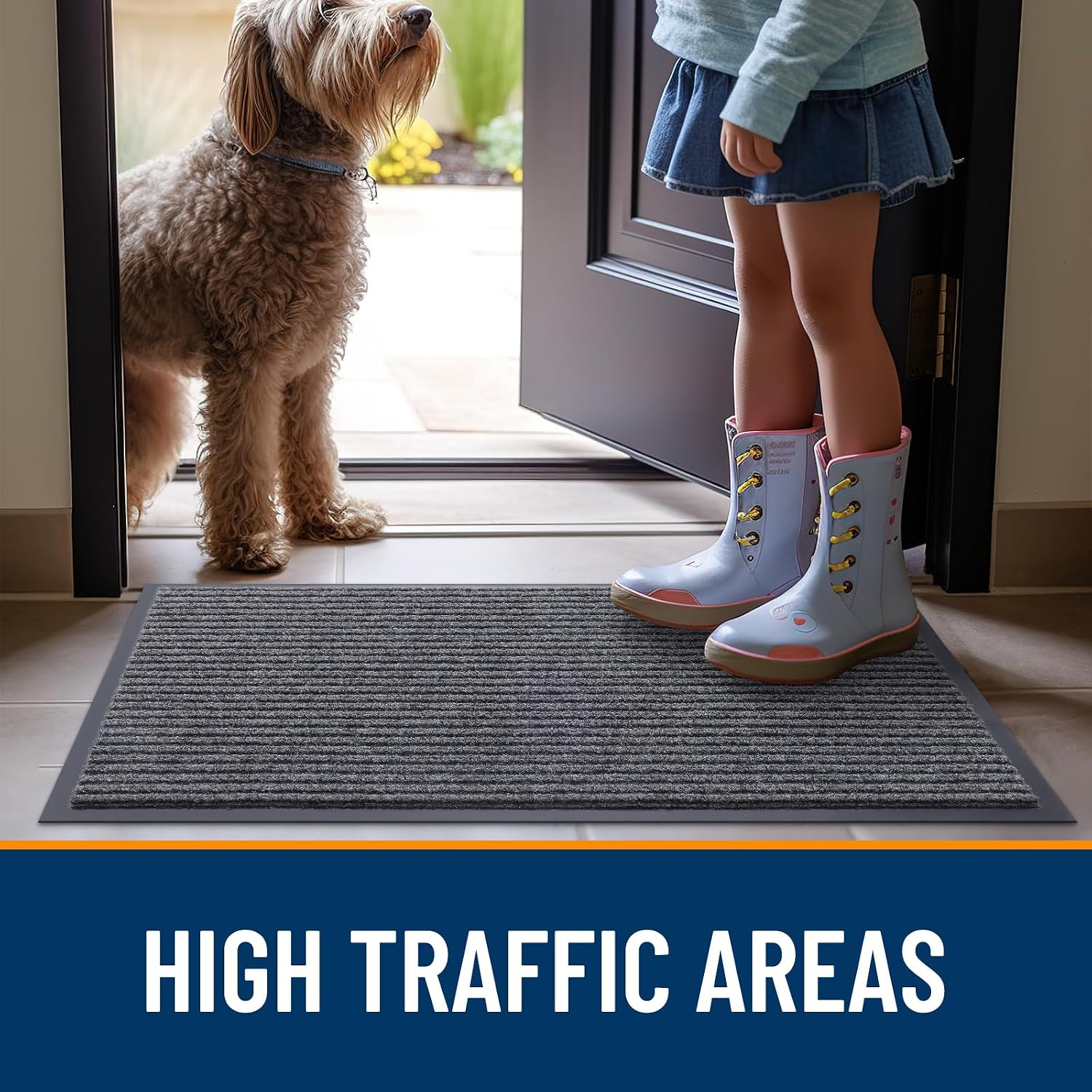 OLANLY 2-Pack Front Door Mats 29.5x17, Waterproof Heavy-Duty Doormats - Image 7
