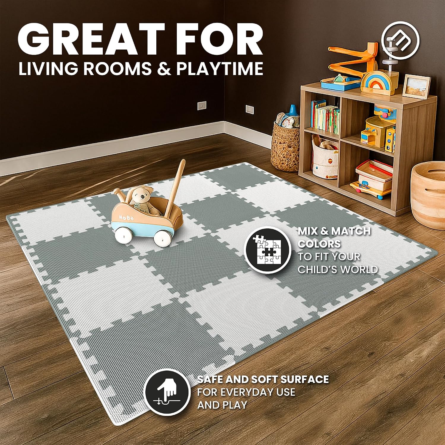 bemaxx Gym Mats Set - EVA Interlocking Foam Floor Tiles Workout Mat Puzzle - Image 12