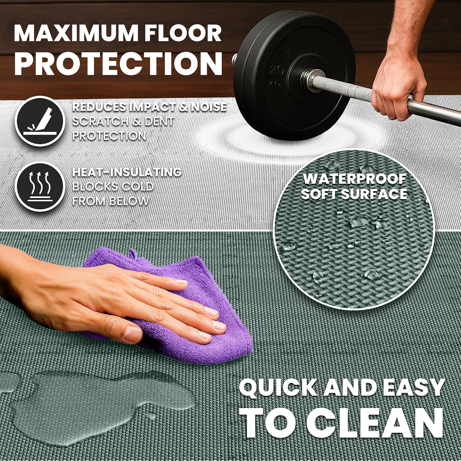 bemaxx Gym Mats Set - EVA Interlocking Foam Floor Tiles Workout Mat Puzzle - Image 7