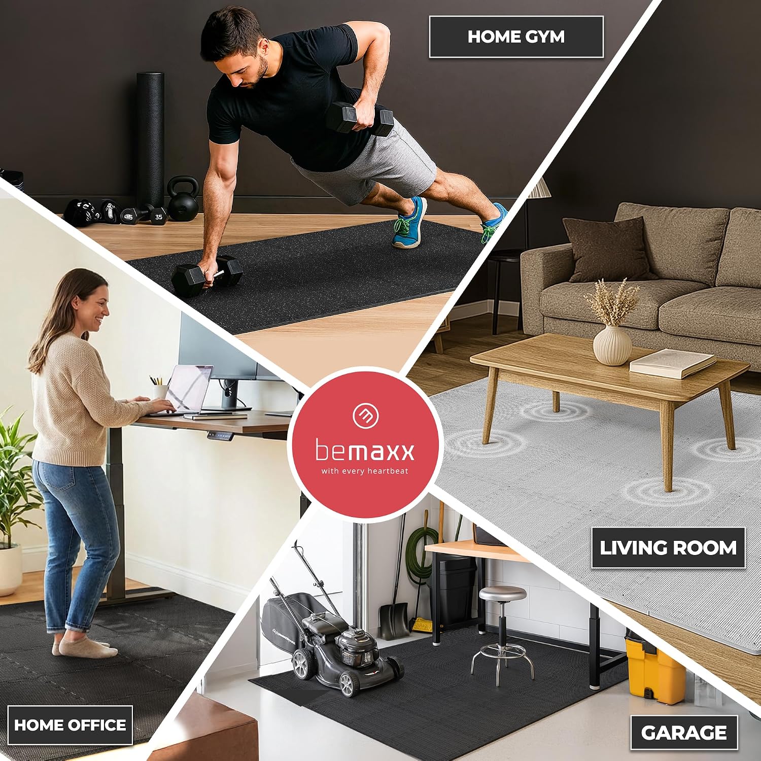 bemaxx Gym Mats Set - EVA Interlocking Foam Floor Tiles Workout Mat Puzzle - Image 8
