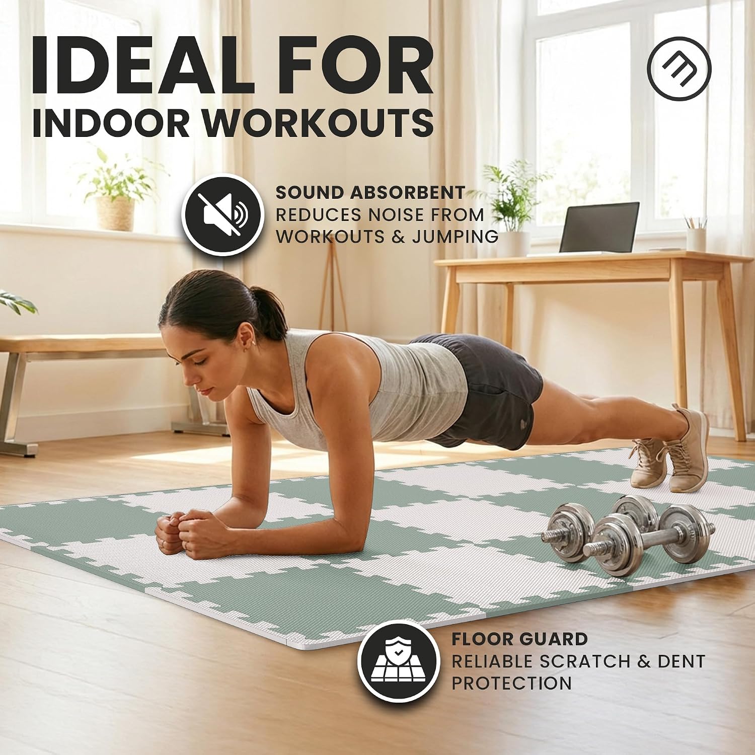 bemaxx Gym Mats Set - EVA Interlocking Foam Floor Tiles Workout Mat Puzzle - Image 9